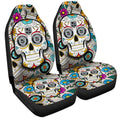Los Angeles Kings Car Seat Covers Custom Sugar Skull Car Accessories - Gearcarcover - 3