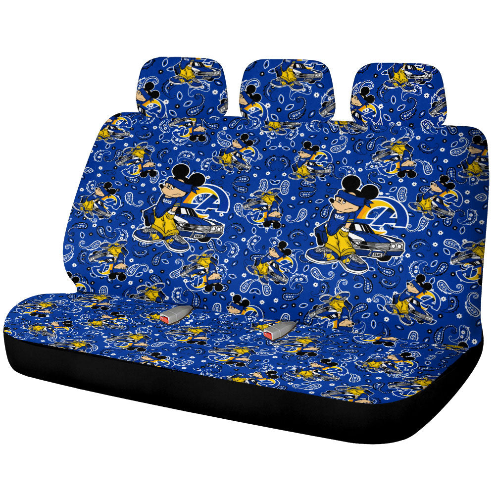 Los Angeles Rams Car Back Seat Covers Cartoon Theme Collection - Gearcarcover - 1