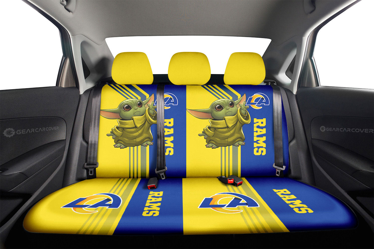 Los Angeles Rams Car Back Seat Covers Custom Car Accessories - Gearcarcover - 2