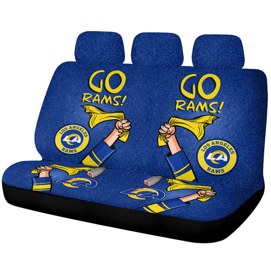 Los Angeles Rams Car Back Seat Covers Custom Car Accessories - Gearcarcover - 1