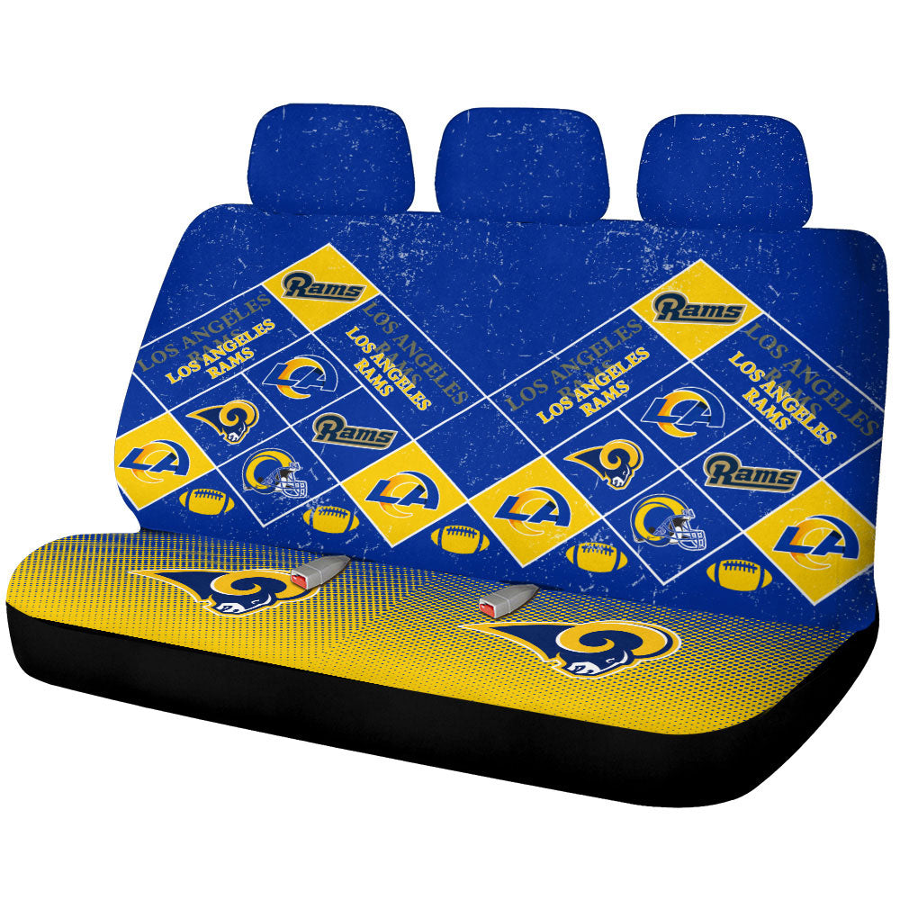 Los Angeles Rams Car Back Seat Covers Sporty Team Collection - Gearcarcover - 1