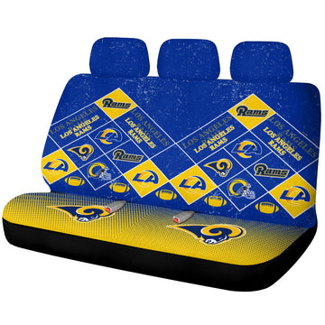 Los Angeles Rams Car Back Seat Covers Sporty Team Collection - Gearcarcover - 1
