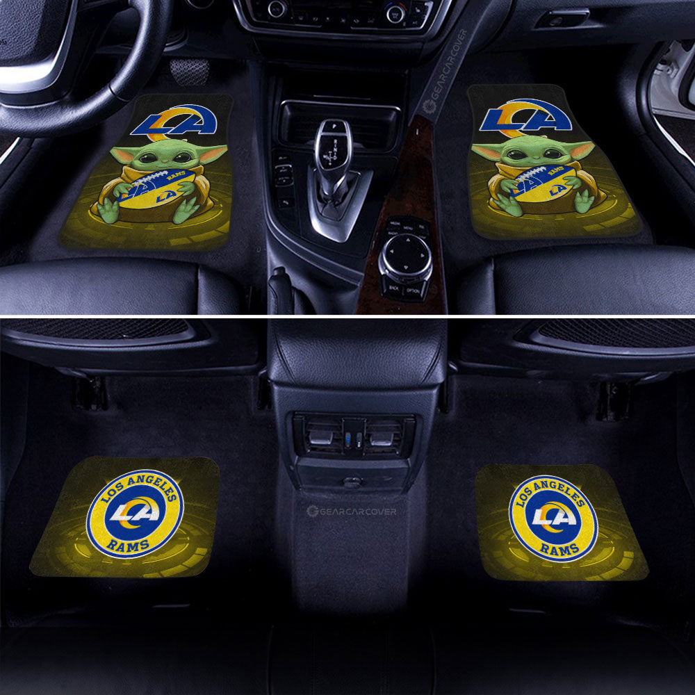 Los Angeles Rams Car Floor Mats Baby Yoda Car Accessories For Fan - Gearcarcover - 2
