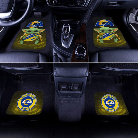 Los Angeles Rams Car Floor Mats Baby Yoda Car Accessories For Fan - Gearcarcover - 2