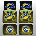 Los Angeles Rams Car Floor Mats Baby Yoda Car Accessories For Fan - Gearcarcover - 1