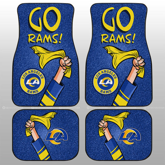 Los Angeles Rams Car Floor Mats Custom Car Accessories - Gearcarcover - 1