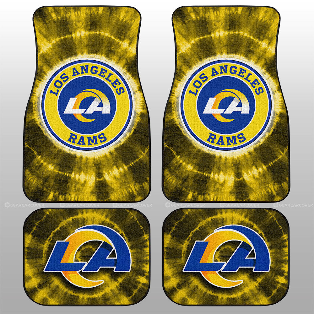 Los Angeles Rams Car Floor Mats Custom Tie Dye Car Accessories - Gearcarcover - 1