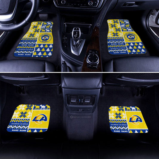 Los Angeles Rams Car Floor Mats Custom Ugly Style Car Accessories - Gearcarcover - 2