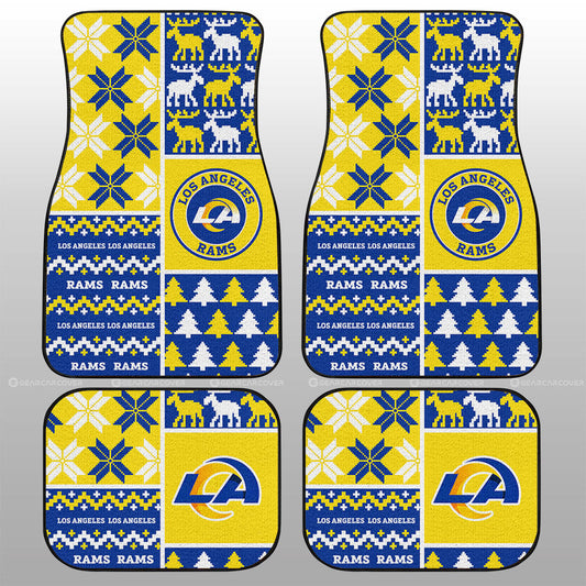 Los Angeles Rams Car Floor Mats Custom Ugly Style Car Accessories - Gearcarcover - 1