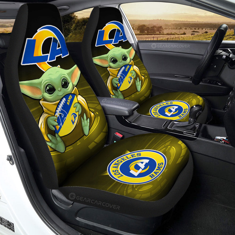 Los Angeles Rams Car Seat Covers Baby Yoda Car Accessories For Fan - Gearcarcover - 2