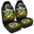 Los Angeles Rams Car Seat Covers Baby Yoda Car Accessories For Fan - Gearcarcover - 3