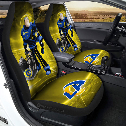 Los Angeles Rams Car Seat Covers Buzz Lightyear Car Accessories For Fan - Gearcarcover - 2