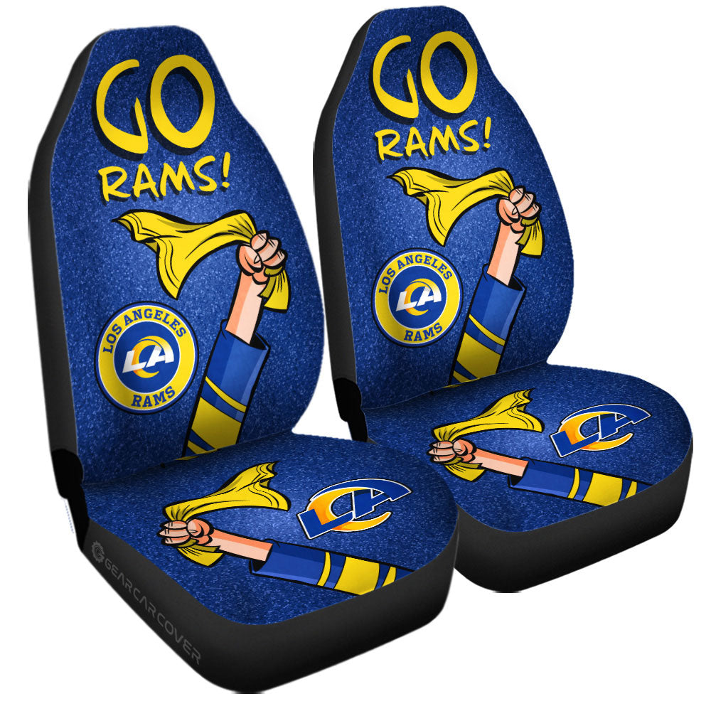 Los Angeles Rams Car Seat Covers Custom Car Accessories - Gearcarcover - 3