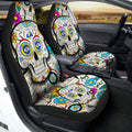 Los Angeles Rams Car Seat Covers Custom Sugar Skull Car Accessories - Gearcarcover - 2