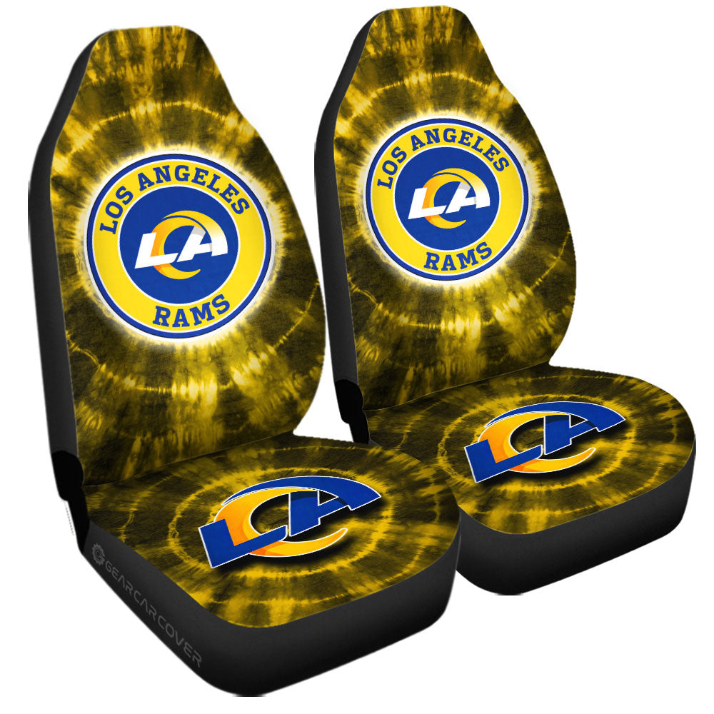 Los Angeles Rams Car Seat Covers Custom Tie Dye Car Accessories - Gearcarcover - 3