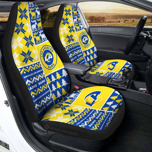 Los Angeles Rams Car Seat Covers Custom Ugly Style Car Accessories - Gearcarcover - 2