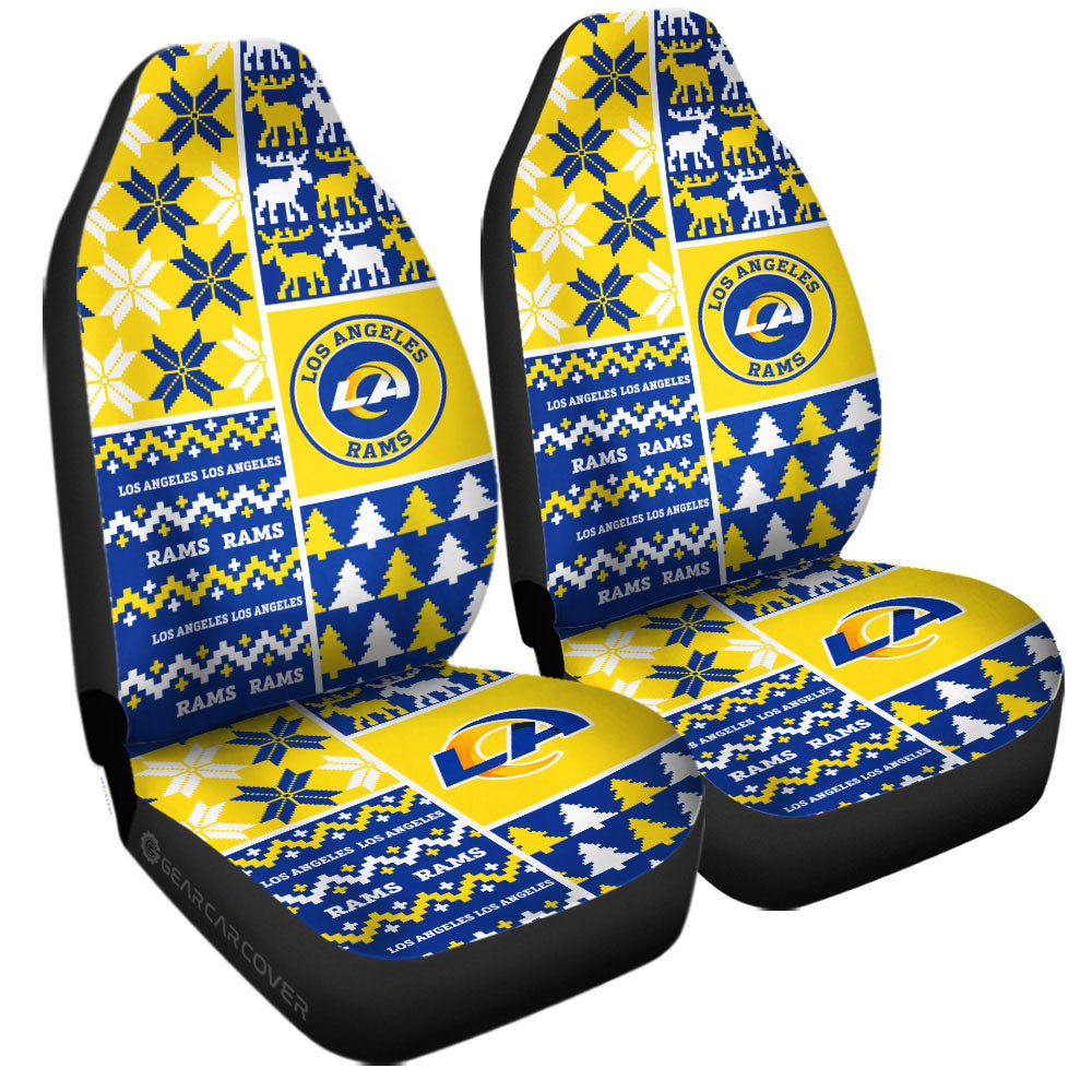 Los Angeles Rams Car Seat Covers Custom Ugly Style Car Accessories - Gearcarcover - 3