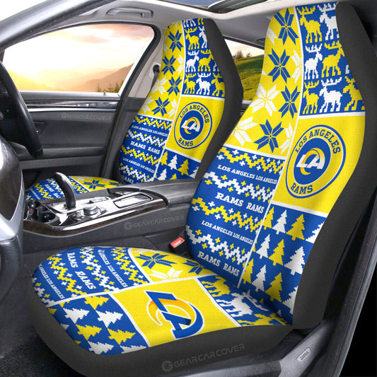 Los Angeles Rams Car Seat Covers Custom Ugly Style Car Accessories - Gearcarcover - 1