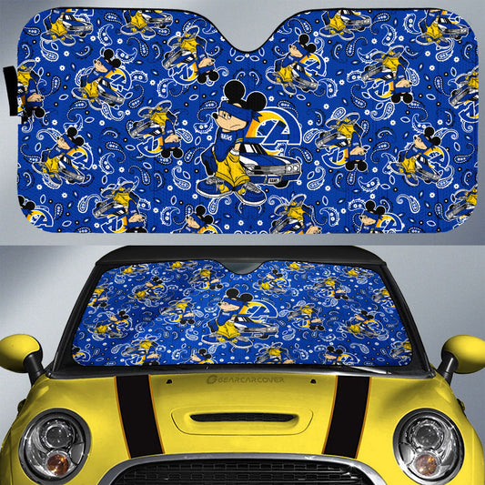 Los Angeles Rams Car Sunshade Cartoon Theme Collection - Gearcarcover - 1
