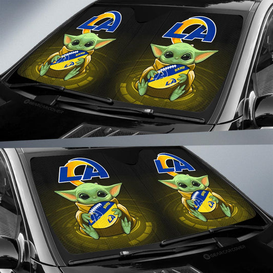 Los Angeles Rams Car Sunshade Custom Car Accessories For Fan - Gearcarcover - 2