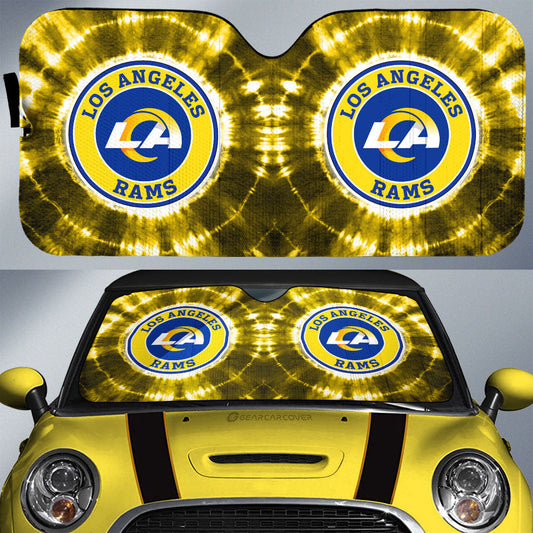 Los Angeles Rams Car Sunshade Custom Tie Dye Car Accessories - Gearcarcover - 1