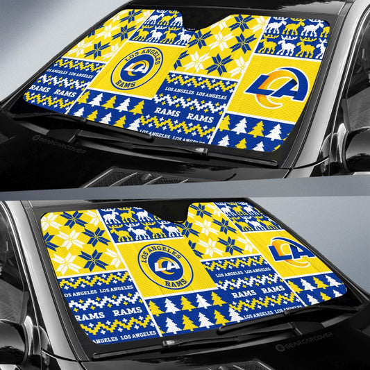 Los Angeles Rams Car Sunshade Custom Ugly Style Car Accessories - Gearcarcover - 2