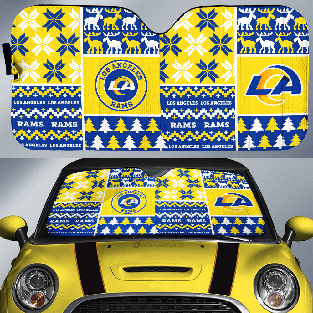 Los Angeles Rams Car Sunshade Custom Ugly Style Car Accessories - Gearcarcover - 1