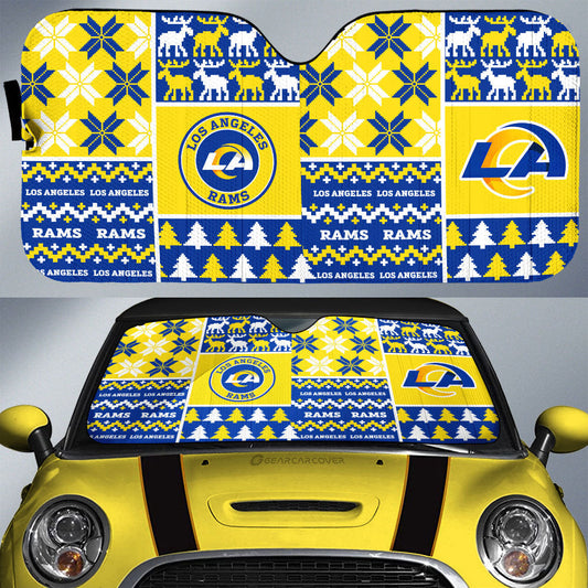 Los Angeles Rams Car Sunshade Custom Ugly Style Car Accessories - Gearcarcover - 1