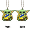 Los Angeles Rams Ornament Baby Yoda Car Accessories - Gearcarcover - 4