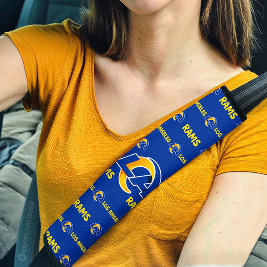 Los Angeles Rams Seat Belt Covers Sporty Team Collection - Gearcarcover - 2