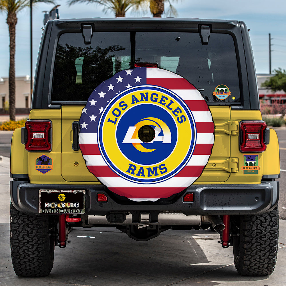 Los Angeles Rams Spare Tire Cover With Camera Hole - Gearcarcover - 2