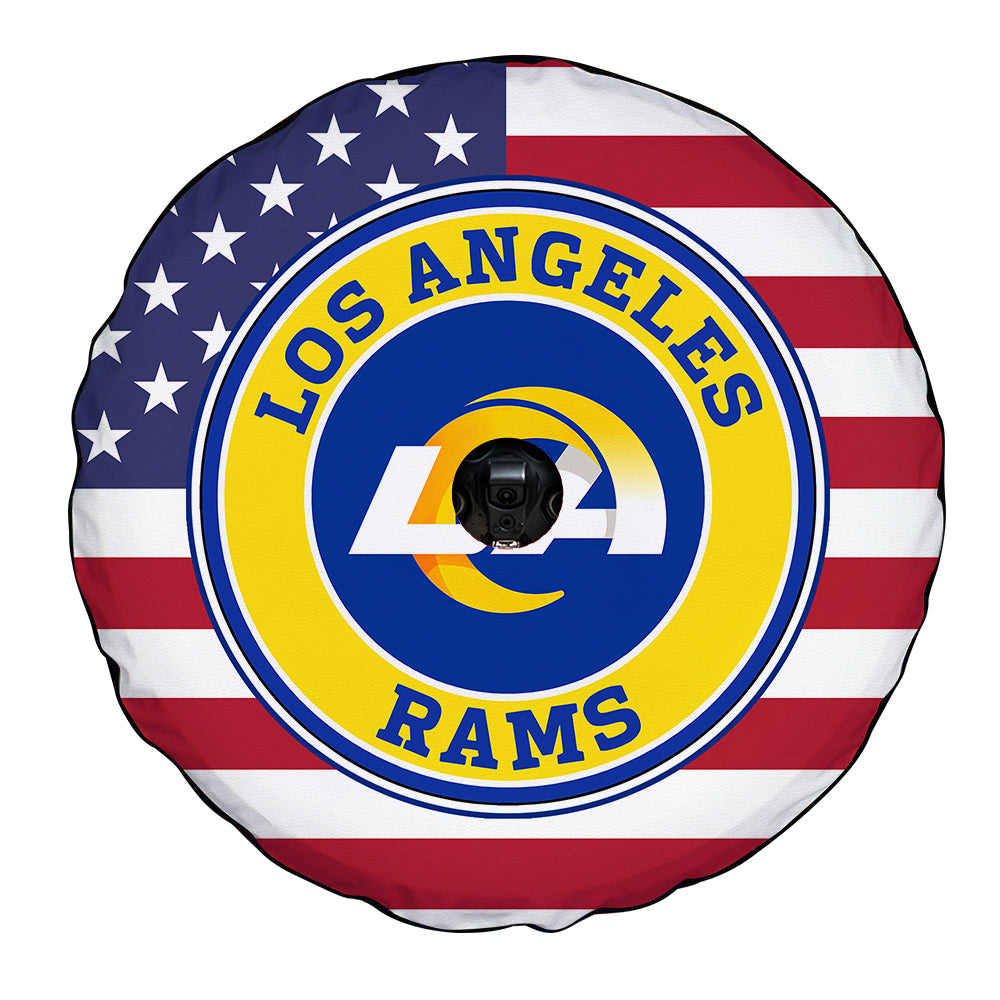 Los Angeles Rams Spare Tire Cover With Camera Hole - Gearcarcover - 4