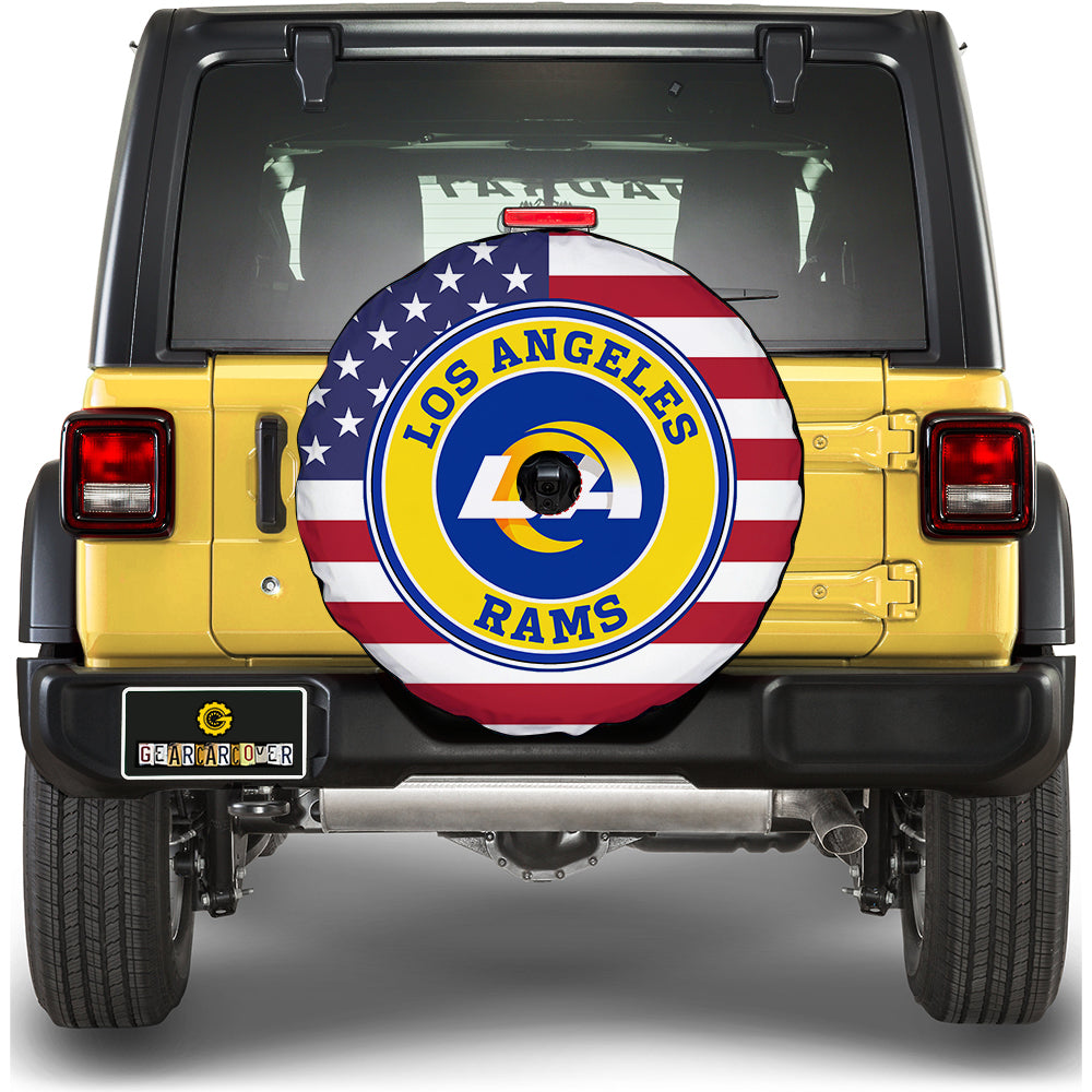 Los Angeles Rams Spare Tire Cover With Camera Hole - Gearcarcover - 1