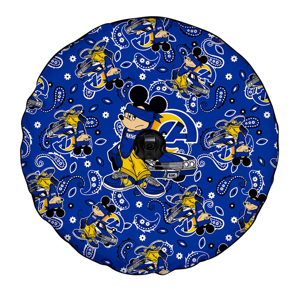 Los Angeles Rams Spare Tire Covers Camera Hole Cartoon Theme Collection - Gearcarcover - 4
