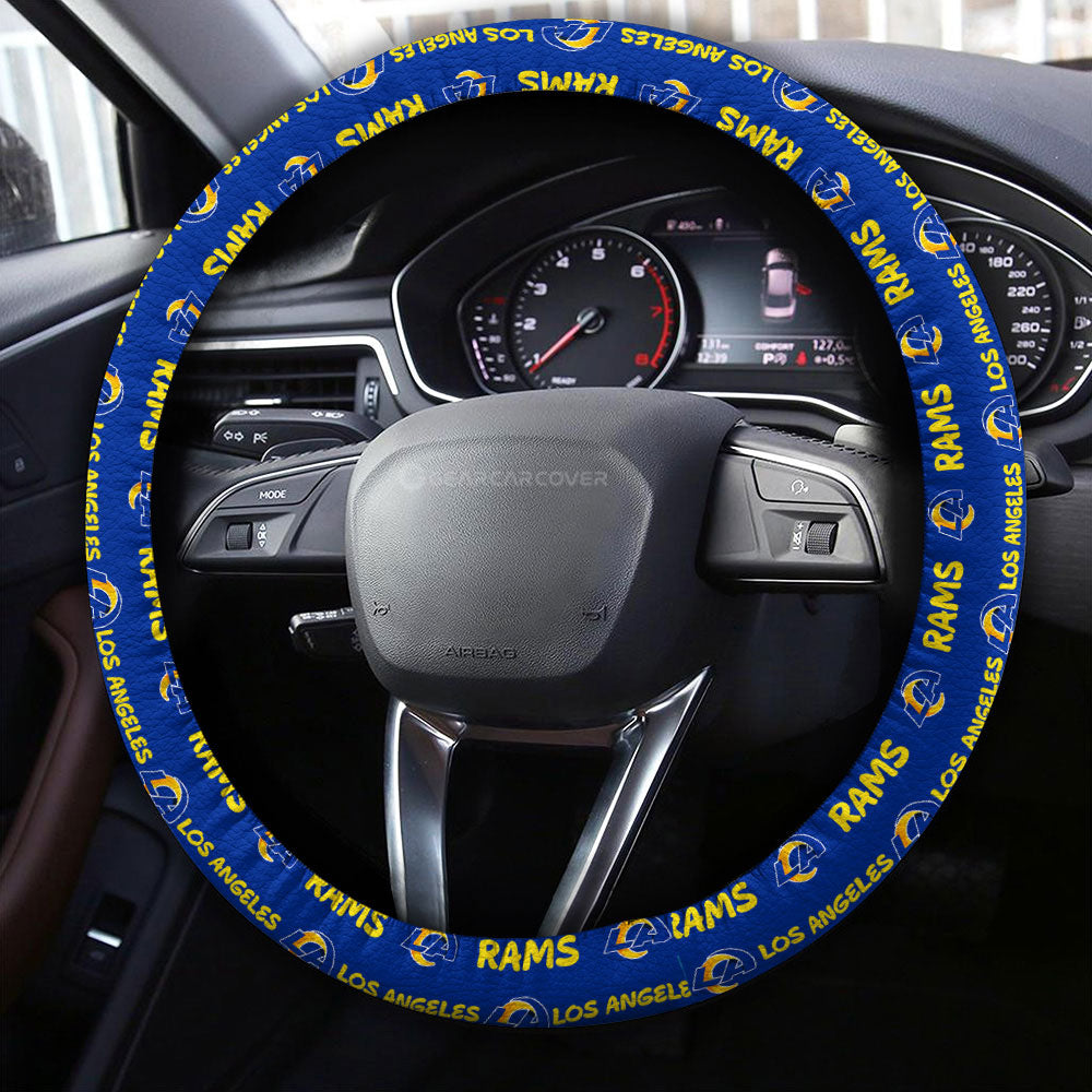 Los Angeles Rams Steering Wheel Cover Sporty Team Collection - Gearcarcover - 4