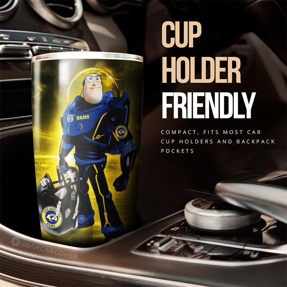 Los Angeles Rams Tumbler Cup Custom Car Accessories For Fan - Gearcarcover - 3