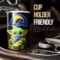 Los Angeles Rams Tumbler Cup Custom Car Accessories For Fan - Gearcarcover - 3