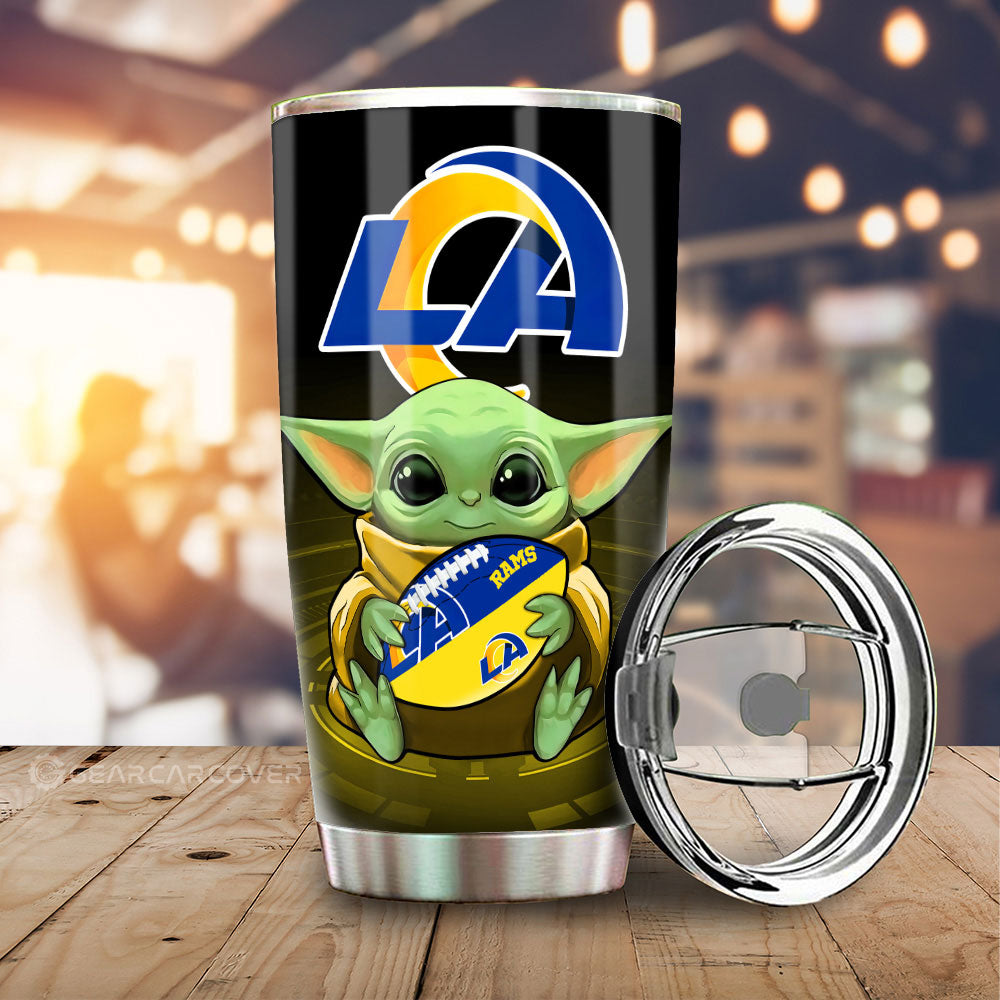 Los Angeles Rams Tumbler Cup Custom Car Accessories For Fan - Gearcarcover - 1