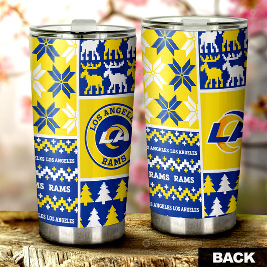 Los Angeles Rams Tumbler Cup Custom Ugly Style Car Accessories - Gearcarcover - 2