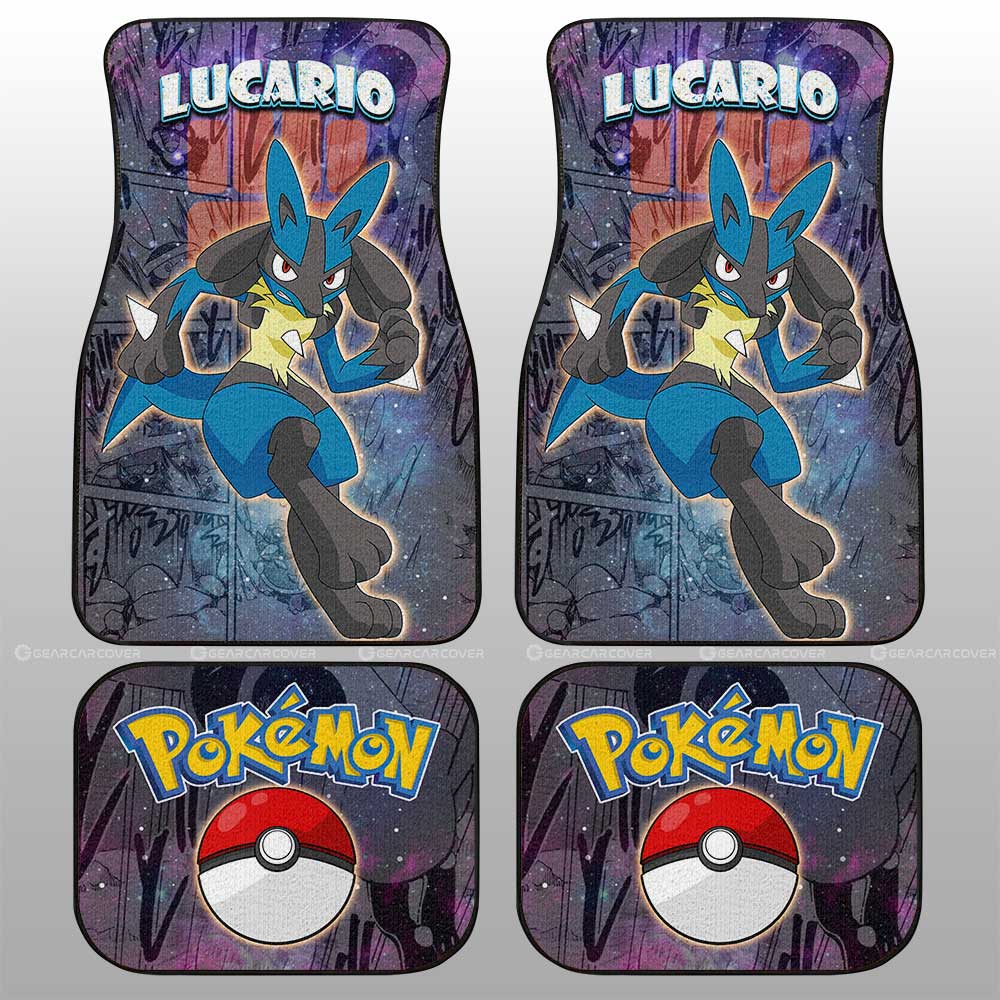 Lucario Car Floor Mats Custom Anime Galaxy Manga Style - Gearcarcover - 2