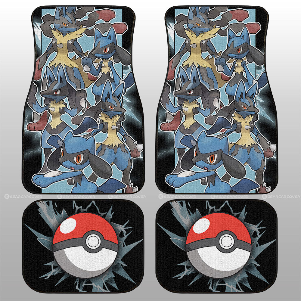 Lucario Car Floor Mats Custom Car Accessories For Fans - Gearcarcover - 1