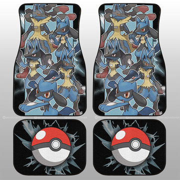 Lucario Car Floor Mats Custom Car Accessories For Fans - Gearcarcover - 1