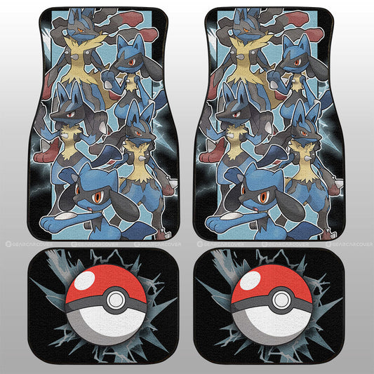 Lucario Car Floor Mats Custom Car Accessories For Fans - Gearcarcover - 1