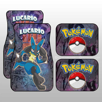 Lucario Car Floor Mats Custom Galaxy Manga Style - Gearcarcover - 1