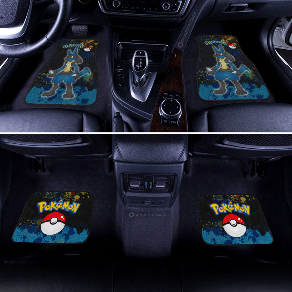 Lucario Car Floor Mats Custom Tie Dye Style Anime Car Accessories - Gearcarcover - 3