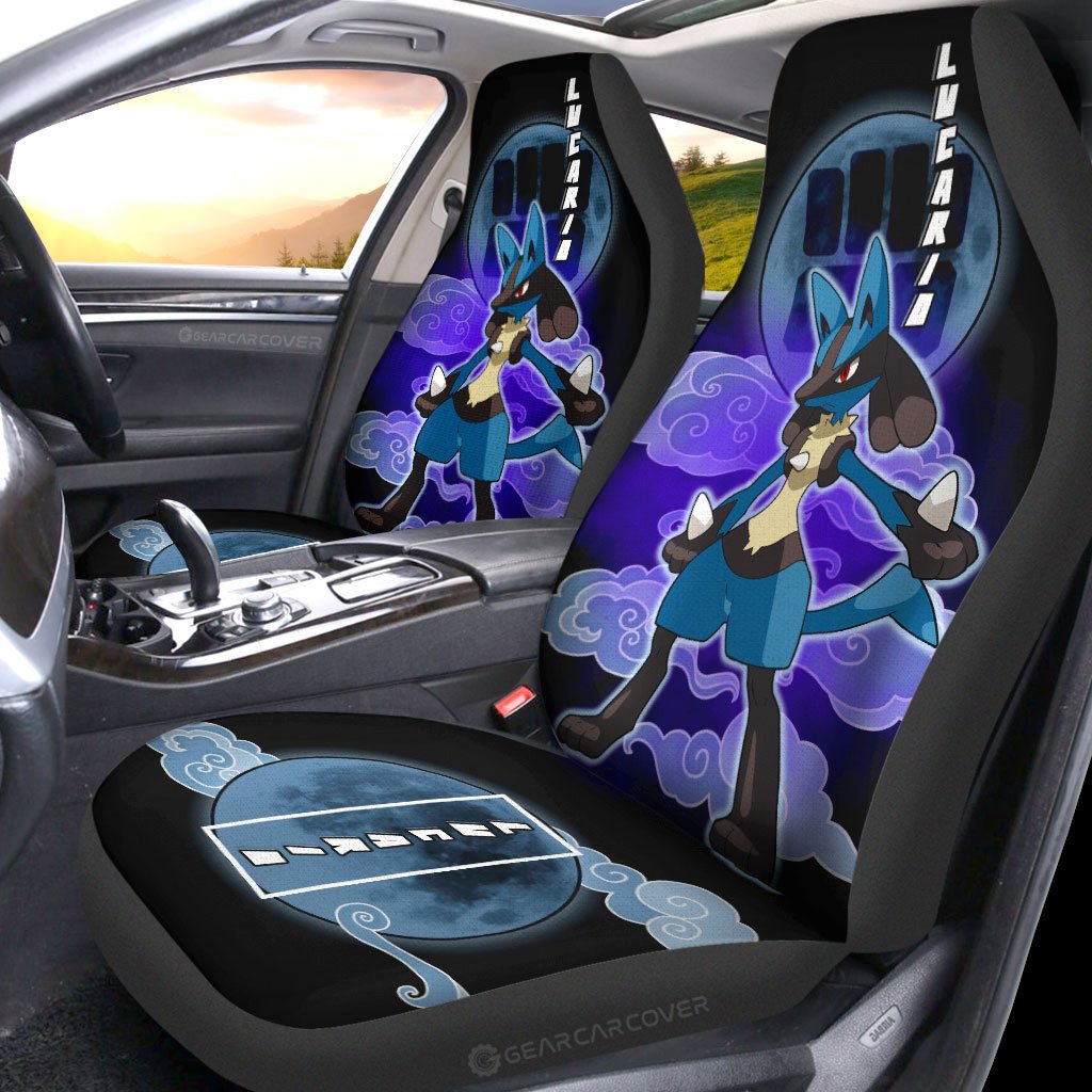 Lucario Car Seat Covers Custom Anime Car Accessories For Anime Fans - Gearcarcover - 2