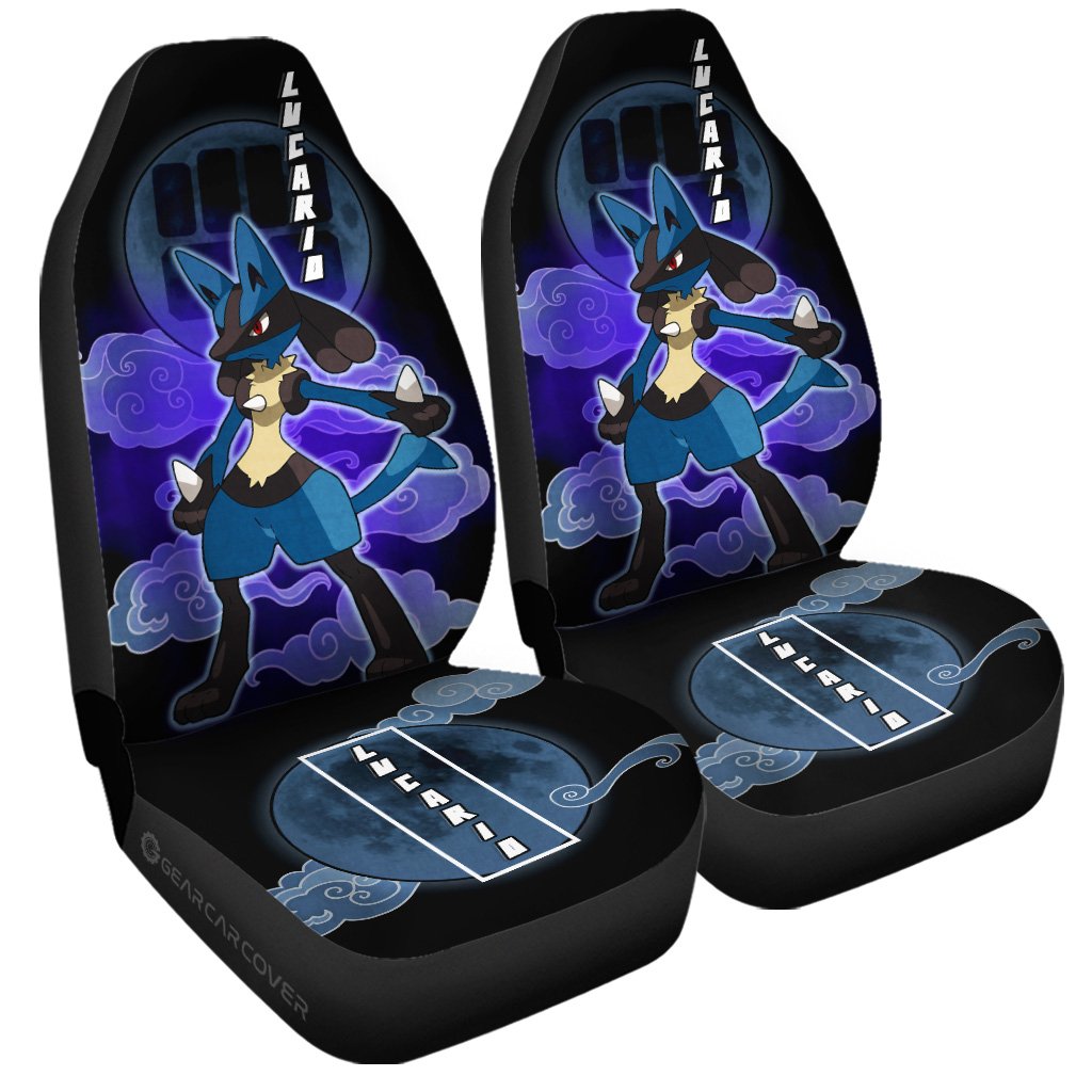 Lucario Car Seat Covers Custom Anime Car Accessories For Anime Fans - Gearcarcover - 3