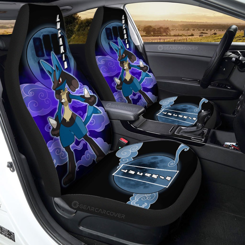 Lucario Car Seat Covers Custom Anime Car Accessories For Anime Fans - Gearcarcover - 1