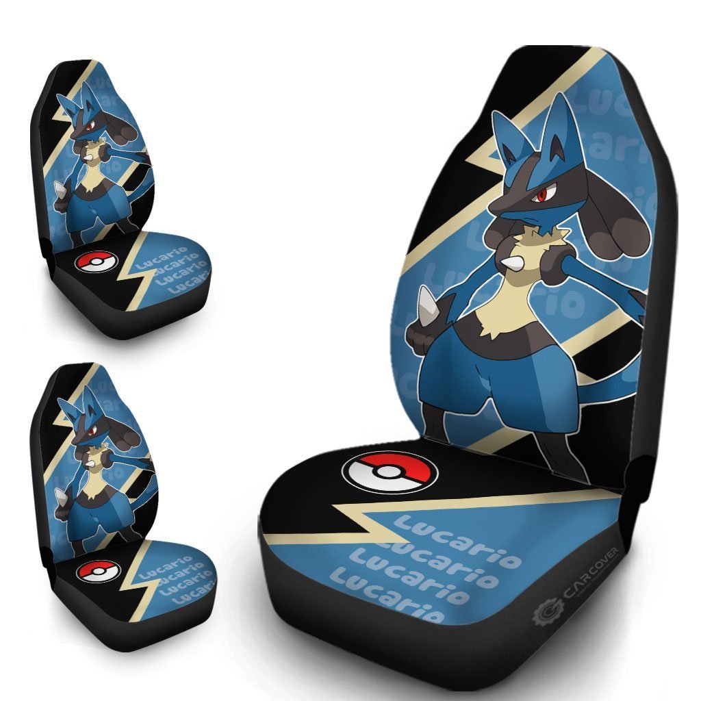 Lucario Car Seat Covers Custom Anime Car Accessories - Gearcarcover - 4