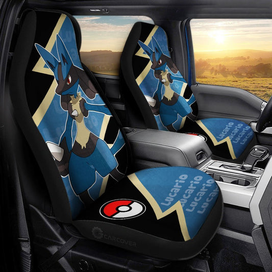 Lucario Car Seat Covers Custom Anime Car Accessories - Gearcarcover - 1